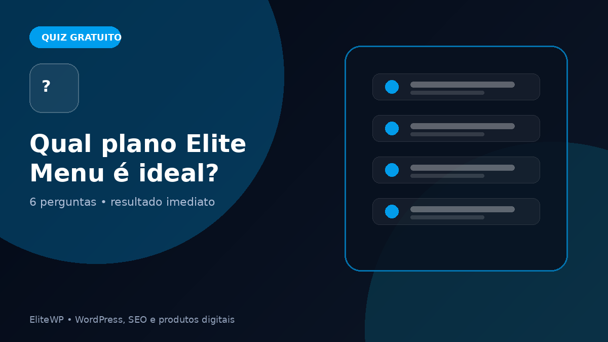 Qual plano do Elite Menu é ideal para você?