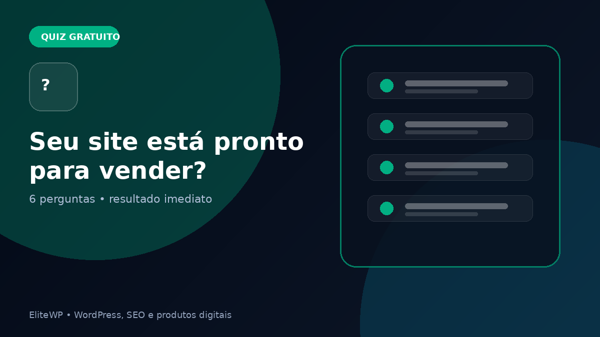 Seu site está pronto para vender?