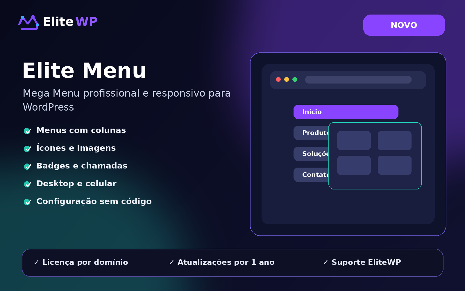 Elite Menu – Mega Menu Profissional para WordPress