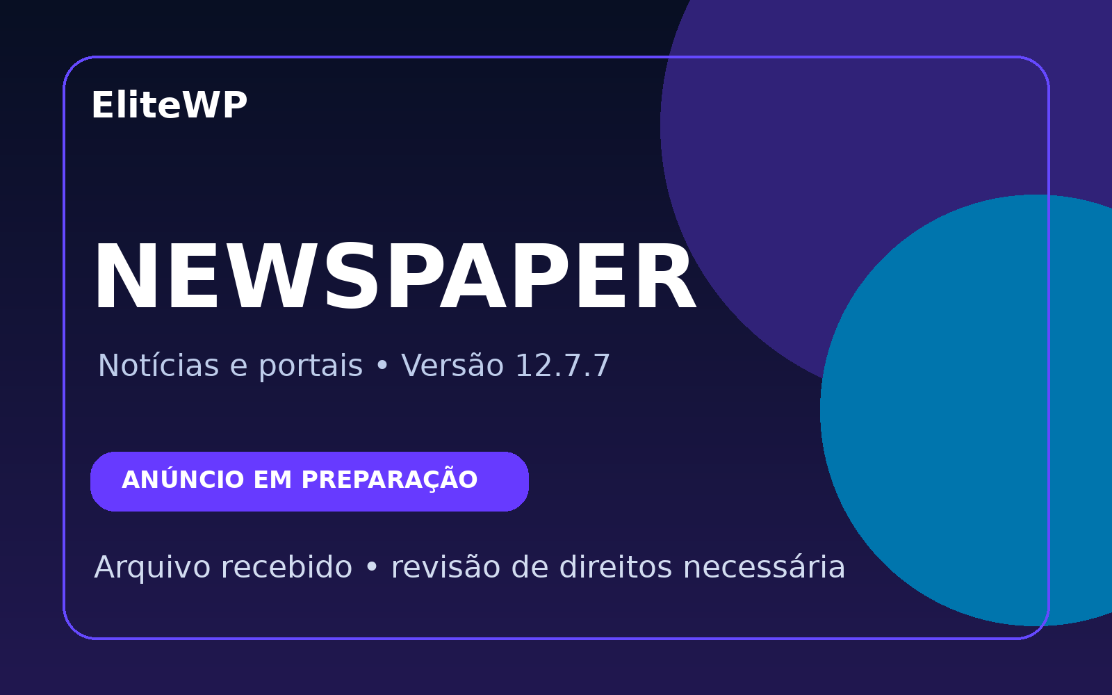 Newspaper – Tema WordPress para Notícias e Portais